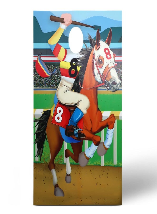 Novabright 6 ft Derby Party Decoration Jockey on Horse Stand-in Cardboard Cutout Stand up Horse Racing Photo Prop for Derby Themed Party Race Day Events Celebration Festival Decor - Image 1