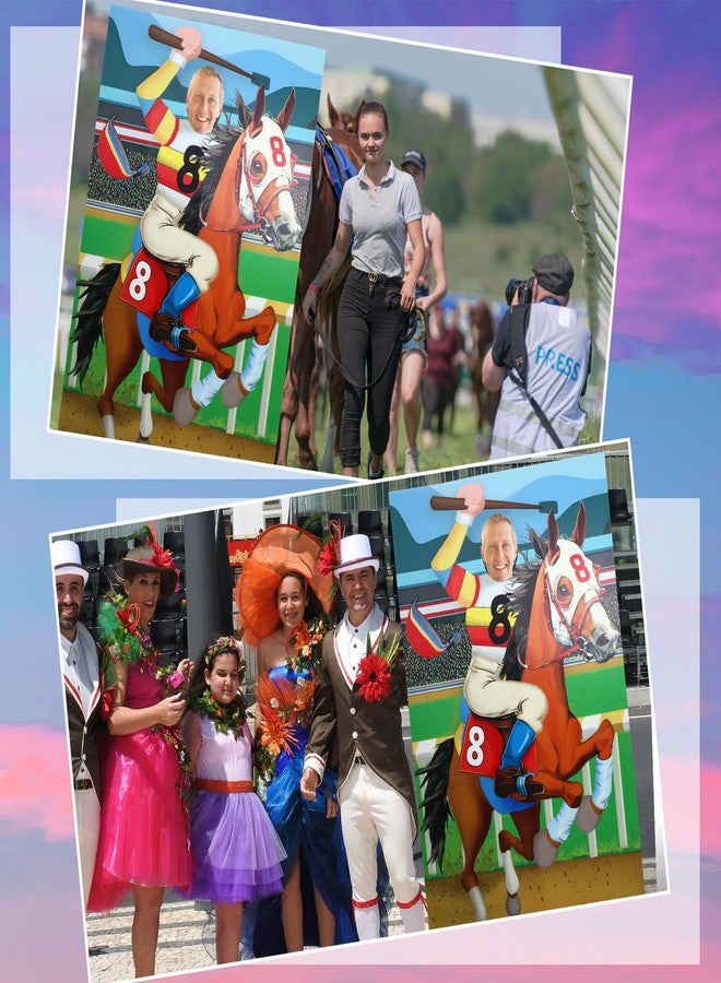 Novabright 6 ft Derby Party Decoration Jockey on Horse Stand-in Cardboard Cutout Stand up Horse Racing Photo Prop for Derby Themed Party Race Day Events Celebration Festival Decor - Image 4