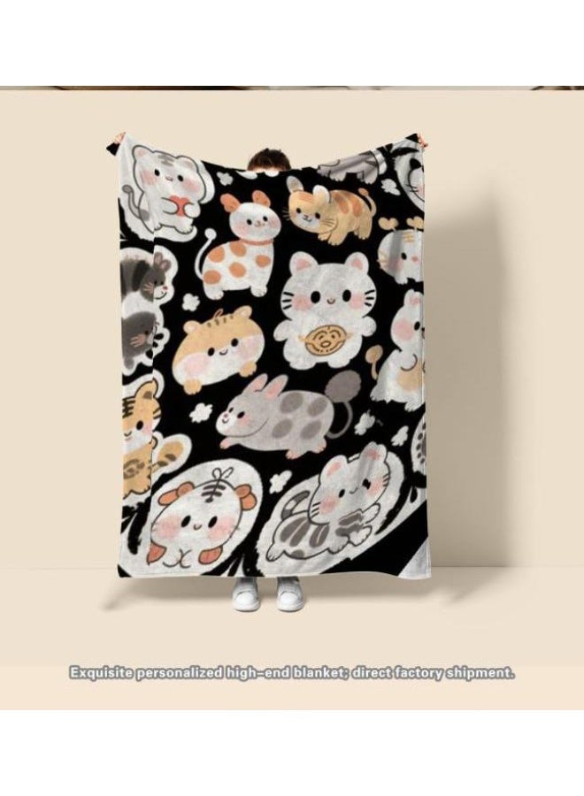 general Baby and children's cartoon flannel thin blanket (warm and comfortable, suitable for sleep, game use) 70cm*100cm - Image 2