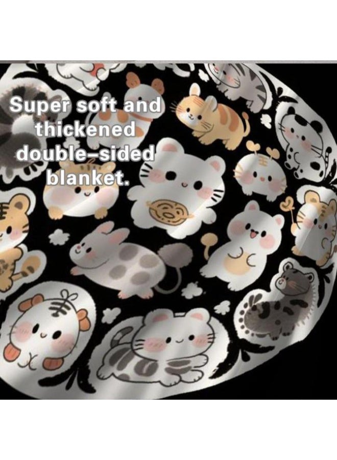 general Baby and children's cartoon flannel thin blanket (warm and comfortable, suitable for sleep, game use) 70cm*100cm - Image 3