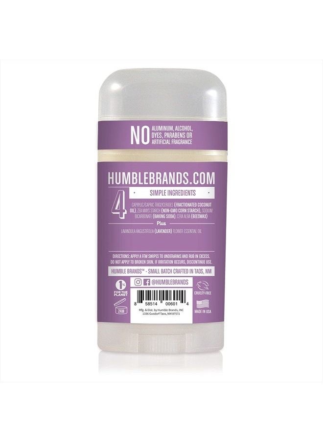 HUMBLE SIMPLE AND TRUE. - Humble All Natural Deodorant, Aluminum and Paraben Free, Cruelty Free Men's and Women's Deodorant, Mountain Lavender, Pack of 3 - Image 1
