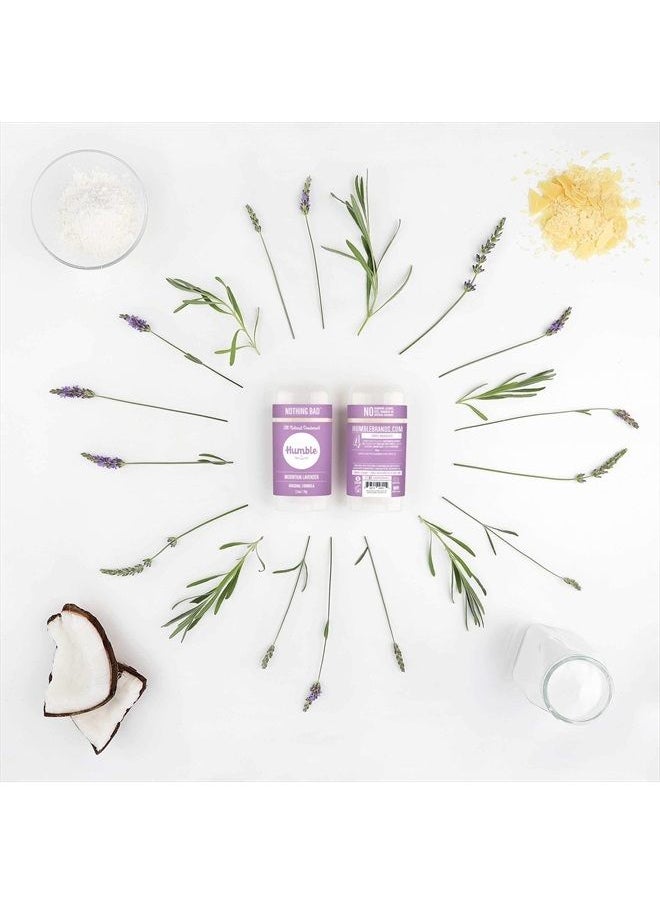 HUMBLE SIMPLE AND TRUE. - Humble All Natural Deodorant, Aluminum and Paraben Free, Cruelty Free Men's and Women's Deodorant, Mountain Lavender, Pack of 3 - Image 1