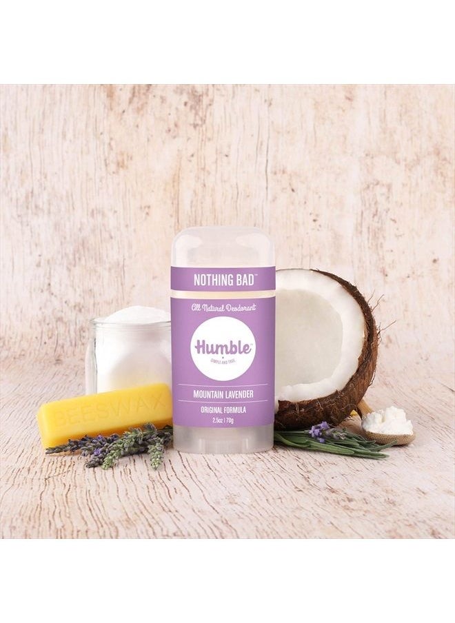 HUMBLE SIMPLE AND TRUE. - Humble All Natural Deodorant, Aluminum and Paraben Free, Cruelty Free Men's and Women's Deodorant, Mountain Lavender, Pack of 3 - Image 1