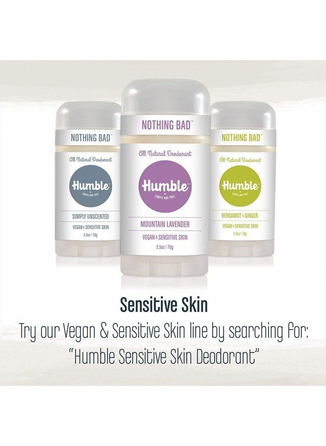 HUMBLE SIMPLE AND TRUE. - Humble All Natural Deodorant, Aluminum and Paraben Free, Cruelty Free Men's and Women's Deodorant, Mountain Lavender, Pack of 3 - Image 1