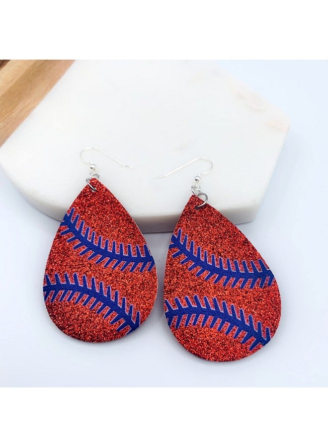 Mall of Style Crimson Earrings - Baseball Mom Earrings - Baseball Accessories - Baseball Earrings (Crimson Red) - Image 4