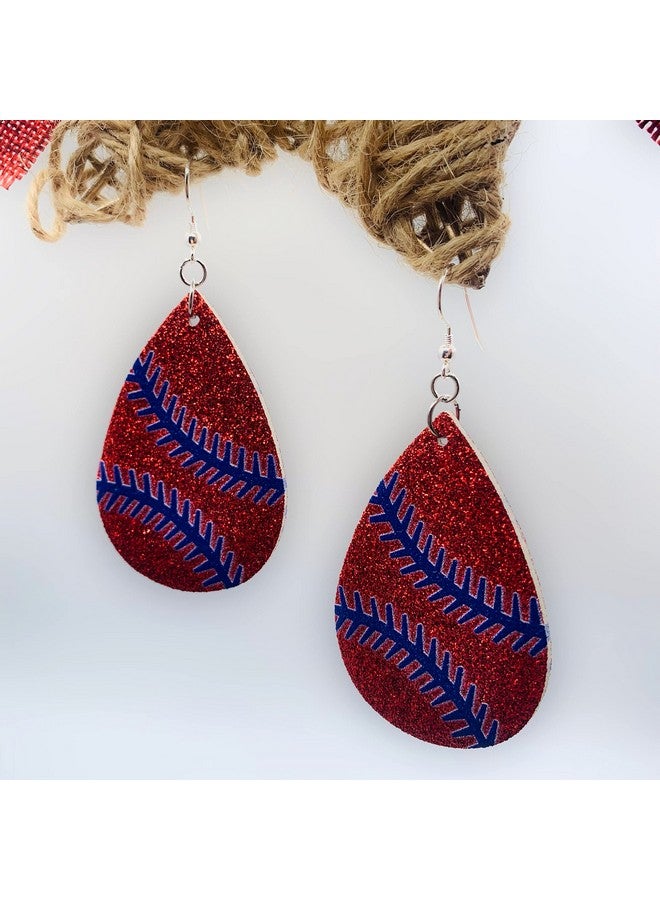 Mall of Style Crimson Earrings - Baseball Mom Earrings - Baseball Accessories - Baseball Earrings (Crimson Red) - Image 5