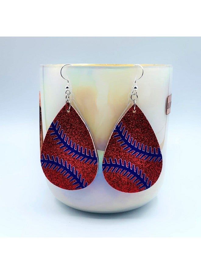 Mall of Style Crimson Earrings - Baseball Mom Earrings - Baseball Accessories - Baseball Earrings (Crimson Red) - Image 3