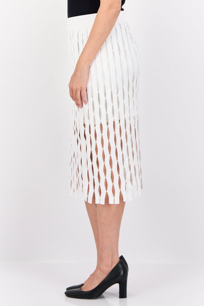 ESPRIT Women textured Mini Skirt, White - Image 2