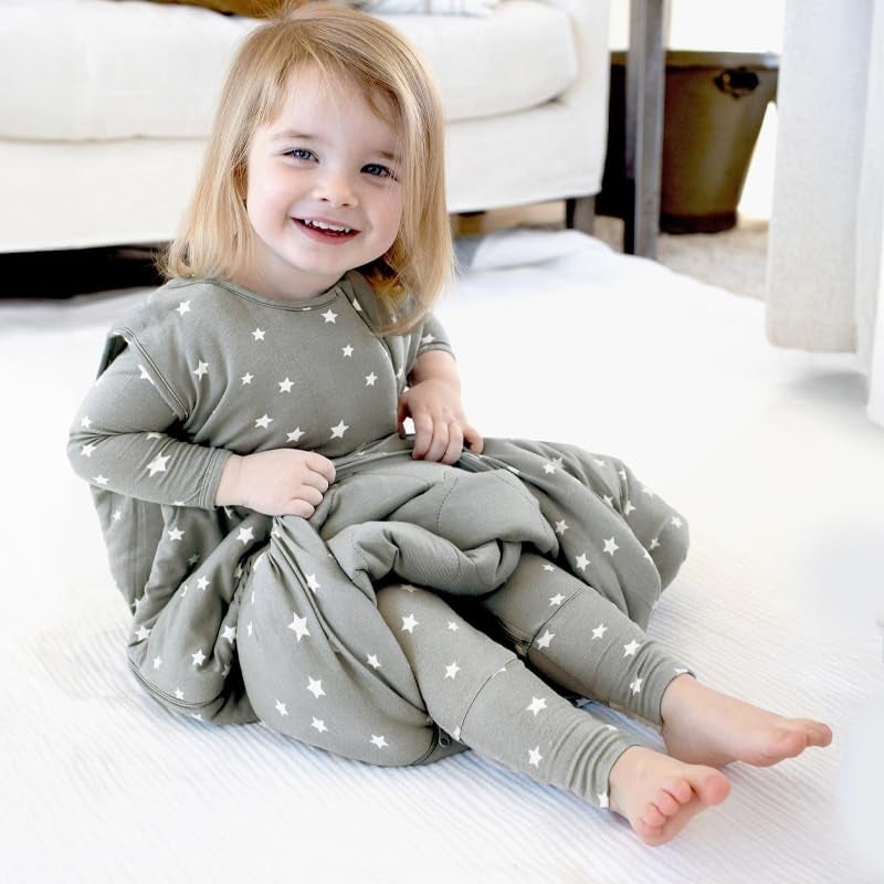 GUNAMUNA Unisex Baby Sleep Sack, Soft Wearable Blanket for Toddlers, Easy Diaper Change Zipper, 1.0 TOG, Shine, 3-9 Months - Image 3