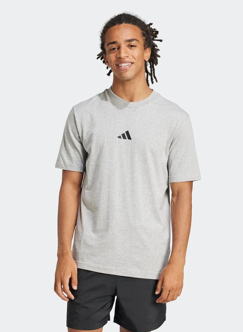 adidas تيشيرت تدريب رجالي رمادي