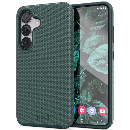 Crave Dual Guard Compatible with Samsung Galaxy S25 Case, Shockproof Protection Dual Layer Case for Samsung Galaxy S25 - Forest Green - Image 1