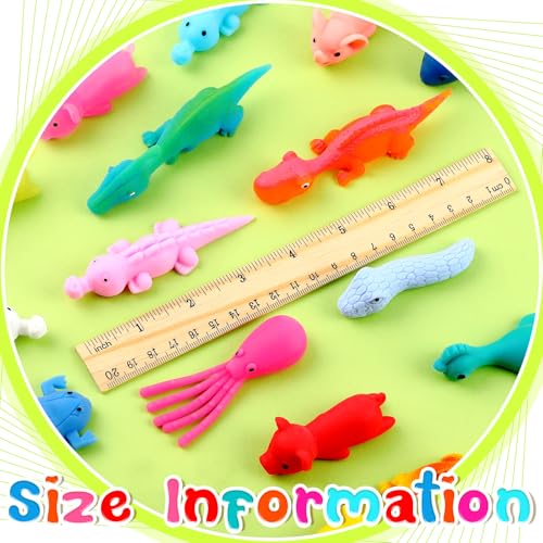 Vinsot 40 Pcs Finger Slingshot Animal Toys Dinosaur Finger Traps Animal Slingshots Catapult Toys Funny Flicking Dinosaur Flying Flingers for Kids Adult Flying Games and Party Favors - Image 5