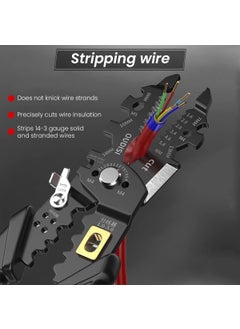 KELUMIE KELUMIE 25in1 Wire Stripper Electrician Tool 8Inch MultiFunctional Steel Pliers for Stripping Crimping Cutting and Clamping Professional Hand Tool  - Image 3