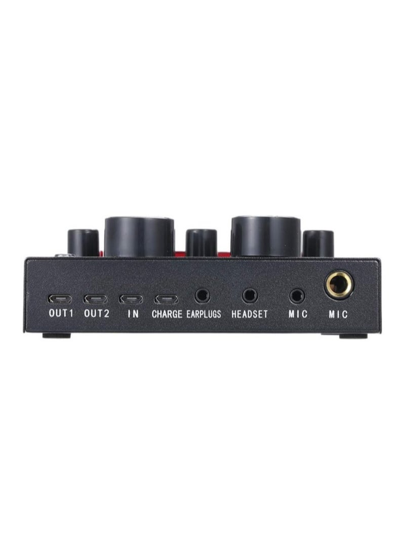 ELTRAZONE - V8 Multifunctional Live Sound Card USB Audio Interface Intelligent Volume Adjustable Audio Mixer Sound Card for Recording Hosting Speech - Image 1
