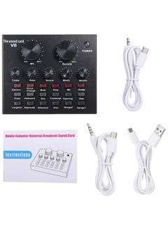 ELTRAZONE V8 Multifunctional Live Sound Card USB Audio Interface Intelligent Volume Adjustable Audio Mixer Sound Card for Recording Hosting Speech  - Image 5