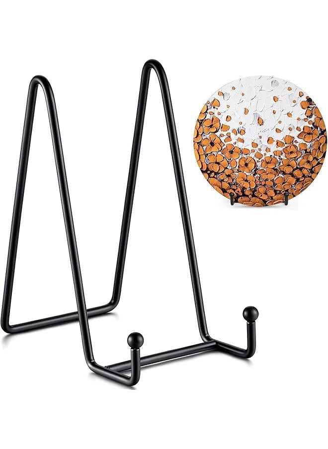 The Bros Plate Stands for Display - 6 Inch Stand + Metal Frame holder stand Picture, Decorative Plate, Book, Photo Easel (2 Pack)  - Image 1