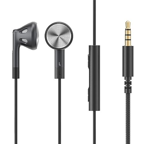 FiiO FF1 3.5mm HiFi Music Wired Bass Earbud 14.2mm Dynamic HD Microphone Earphone for Gaming Meeting Video (Black) - Image 1