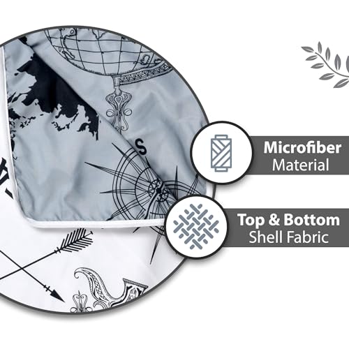 Divine Casa 120 GSM Microfiber Double Dohar | Soft & Lightweight Throw Blanket | Cozy & Breathable | All-Season Comfort | 220 x 205 CM | Geographic Pattern | Stonewash Grey - Image 4