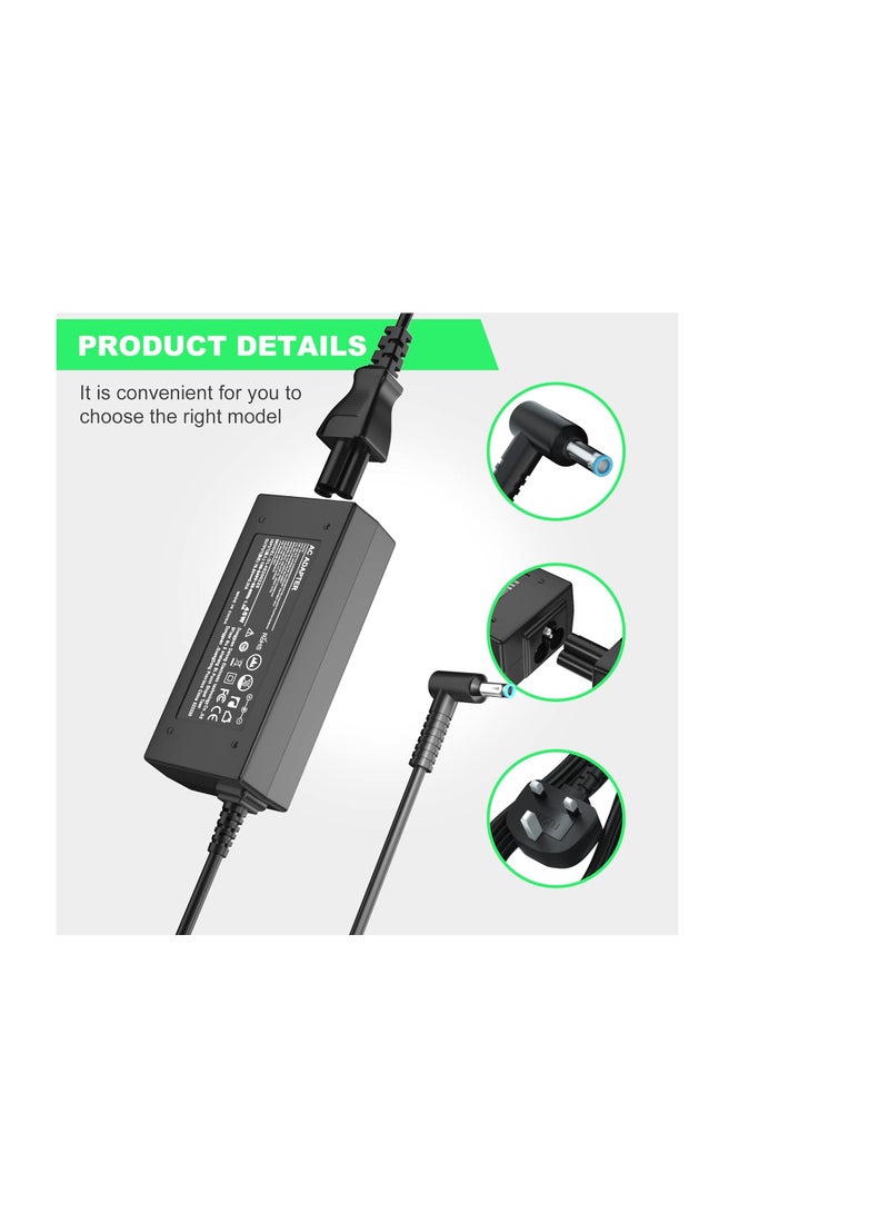 Terabyte Laptop Charger, 45W Adapter for HP Stream 11 13 14, Elitebook Folio, Chromebook, Envy, Spectre Ultrabook, Pavilion Touchsmart and More(4.5mm * 3mm) - Image 3