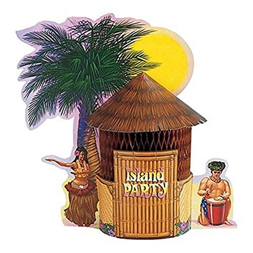 Creative Converting Honeycomb Centerpiece, Luau Tiki Hut , one size -,261713 - Image 2