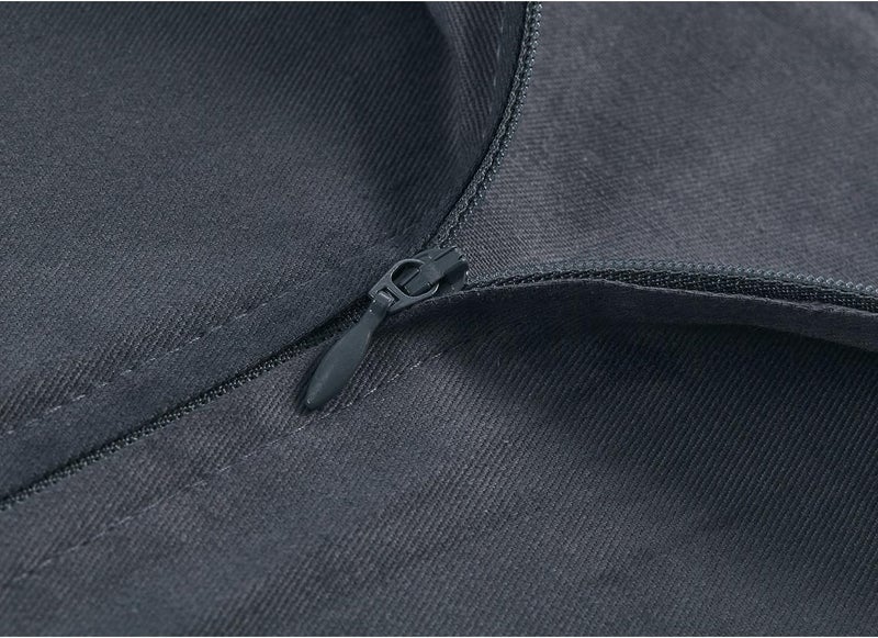 RelaxBlanket 60''x80'' Duvet Cover for Weighted Blanket | Premium 180GSM Cotton | Dark Grey - Image 5