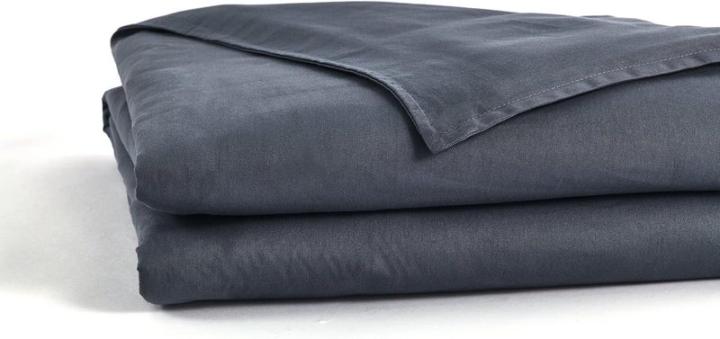 RelaxBlanket 60''x80'' Duvet Cover for Weighted Blanket | Premium 180GSM Cotton | Dark Grey - Image 4