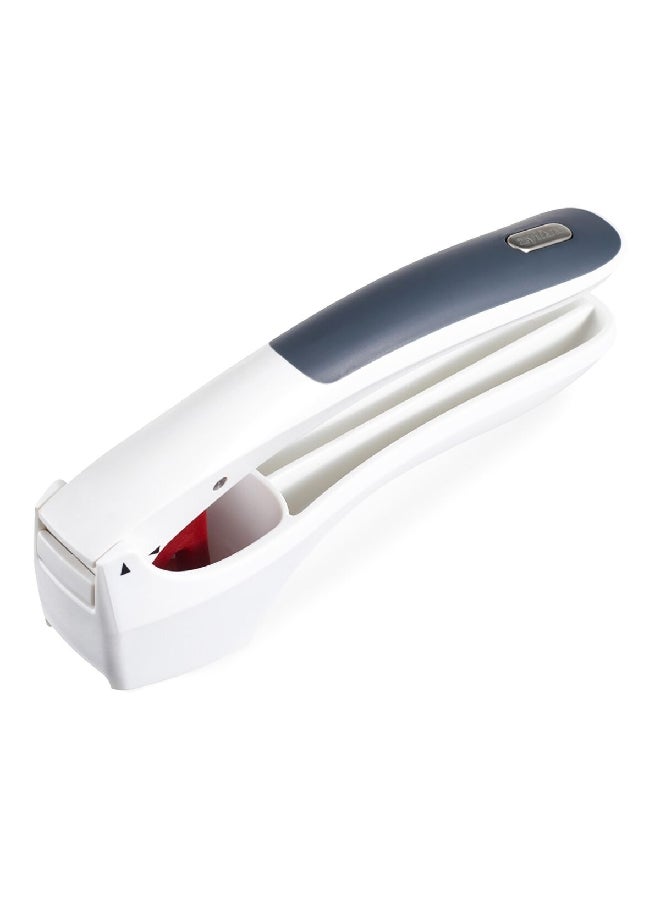 zyliss Lightweight Dishwasher Safe Garlic Press White and Blue 1.18 x 6.3 x 3.5 Inch E960006U  - Image 1