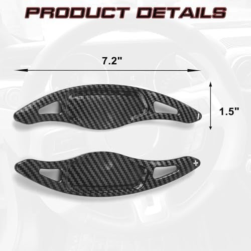 x xotic tech Carbon Fiber Pattern Paddle Shifter Extensions Interior Shift Cover Decoration Accessories Compatible with 2018 2019 2020 2021 2022 2023 Kia Stinger CK - Image 3