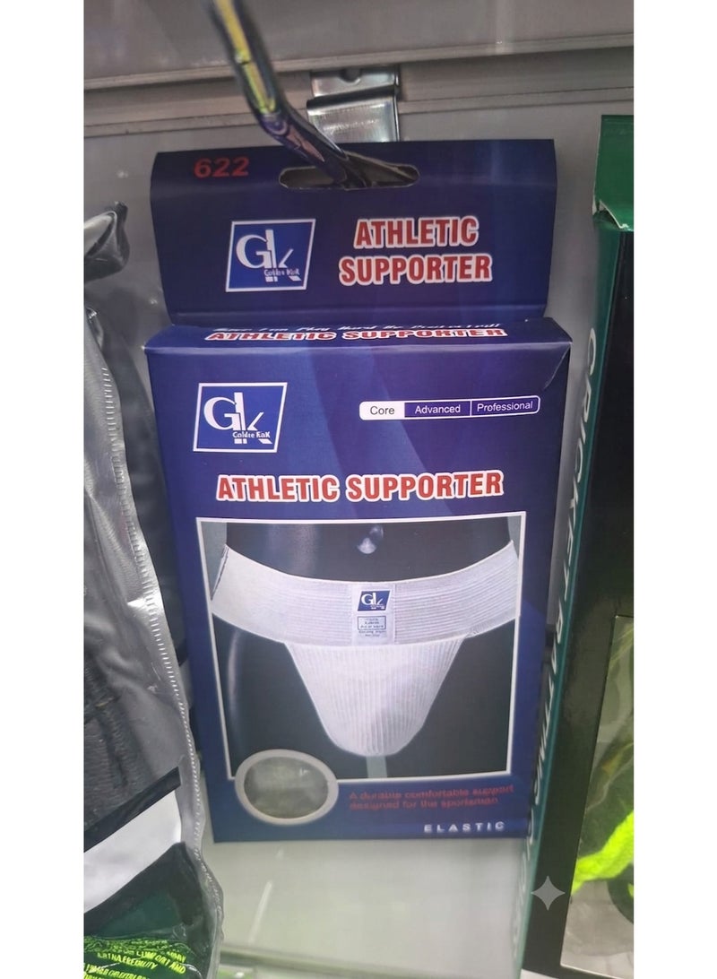 GK Premium Men's Athletic Supporter Jockstrap, Model 622, Durable Elastic for Sports & Gym