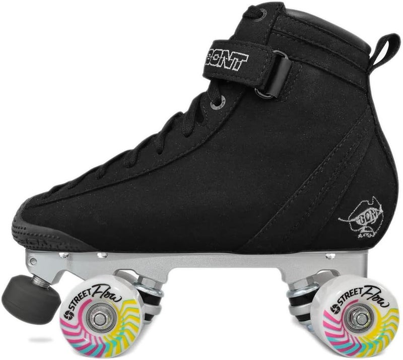 Bont Parkstar Vegan Black Suede Professional Roller Skates for Park Ramps and Street Skating - Image 1