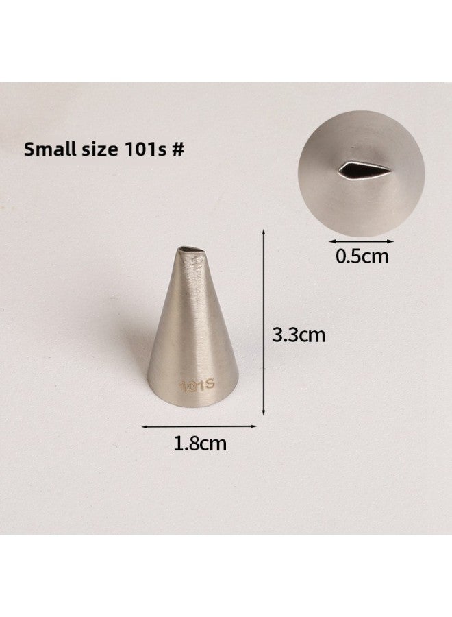 Stainless Steel Pastry Nozzle Korean Style Pastry Milking Oil Rose Cake Cream Cream Petal Skirt Pastry Nozzle 104 Mouth-Specifications:101S - Image 1