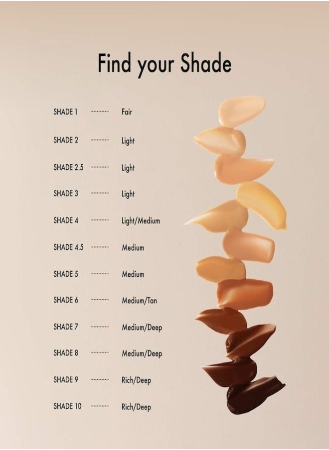 SUMMER FRIDAYS - Summer Fridays Sheer Skin Tint with Hyaluronic Acid & Squalane – Lightweight, Hydrating Coverage,  4.5 - Medium with cool peach undertones 30ml - Image 1