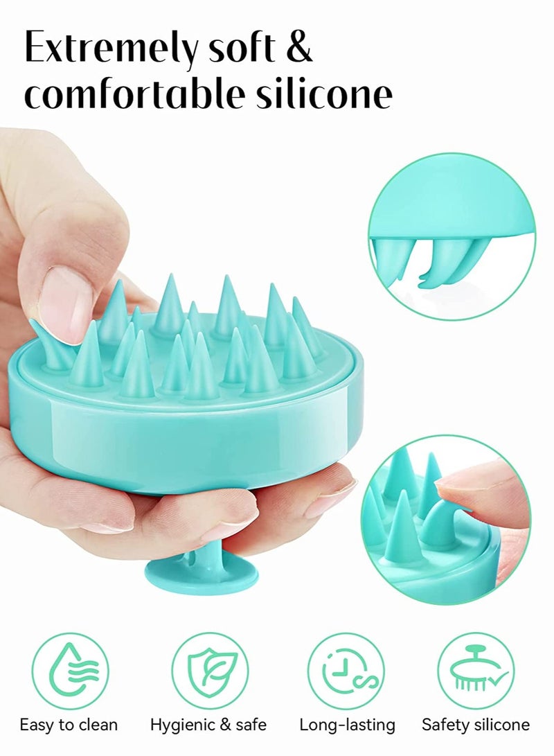 Hair Scalp Massager Brush for Effective Hair Cleaning and Scalp Exfoliation - Perfect for Curly, Straight, and Thick Hair - Ideal for Relaxation and Stress Relief – Light Blue - Image 3