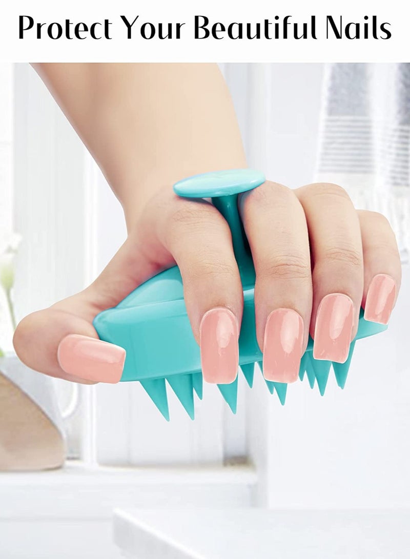 Hair Scalp Massager Brush for Effective Hair Cleaning and Scalp Exfoliation - Perfect for Curly, Straight, and Thick Hair - Ideal for Relaxation and Stress Relief – Light Blue - Image 4