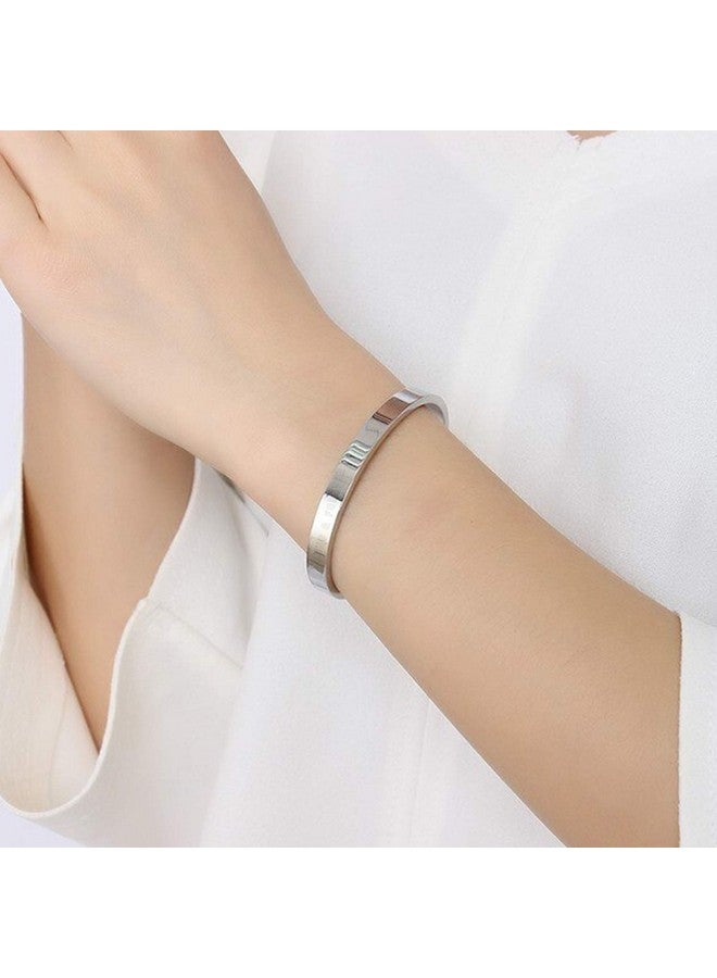 Young & Forever Gift Silver Openable Free Size Stainless Steel Trandy Kadaa Bracelet For Men And Boys. - Image 2