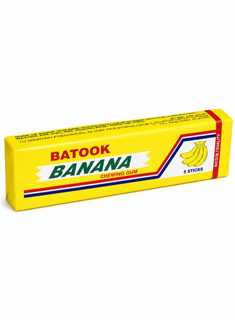 Batook Banana Flavoured Chewing Gum, Classic Bubble Gum, Pack of 12 - Image 2