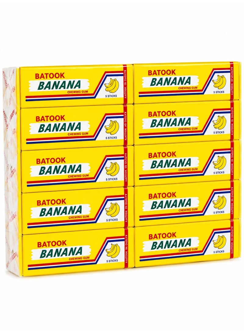 Batook Banana Flavoured Chewing Gum, Classic Bubble Gum, Pack of 12 - Image 3