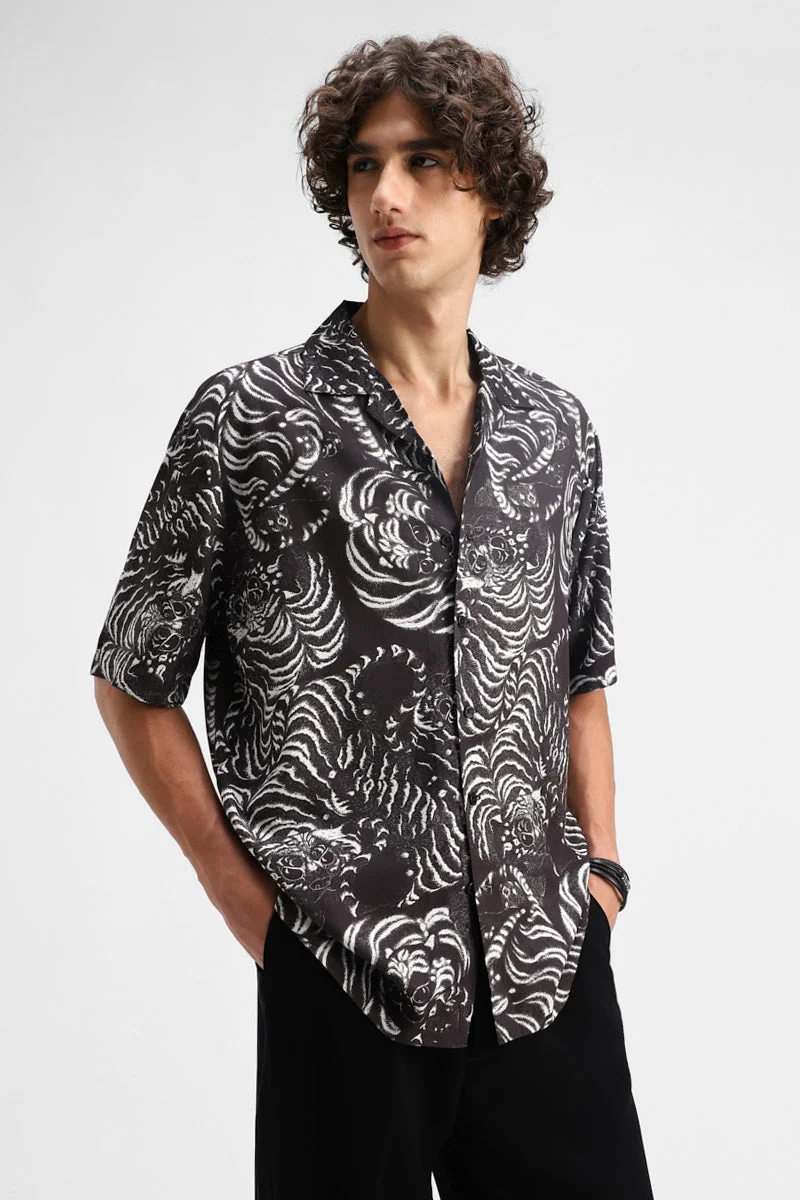 SNITCH Box Fit 100% Cotton Resort Shirt