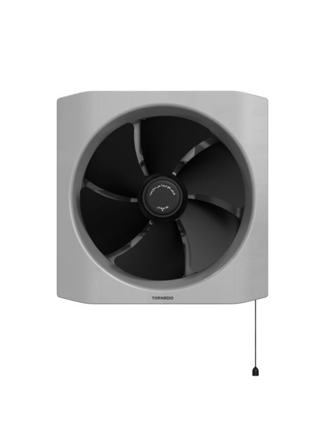 Tornado Kitchen Extractor Fan, 30 cm (12 inch), Modern Black x Grey Design, Intake & Exhaust, Automatic Shutter - Model TVH-30BG - Image 1