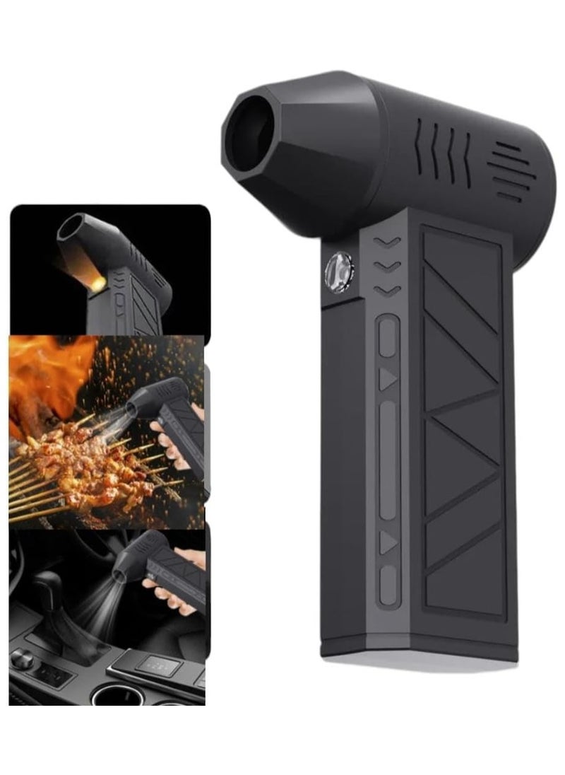GUDOO Jet Dry Mini Blower, 130000 RPM Portable Mini Hand Powerful Jet Blower, Super Jet Fan Adjustable Speeds and Rechargeable, Turbo Powered Mini Blower Air Duster for Car, Cleaning, Camping, Outdoors  - Image 1