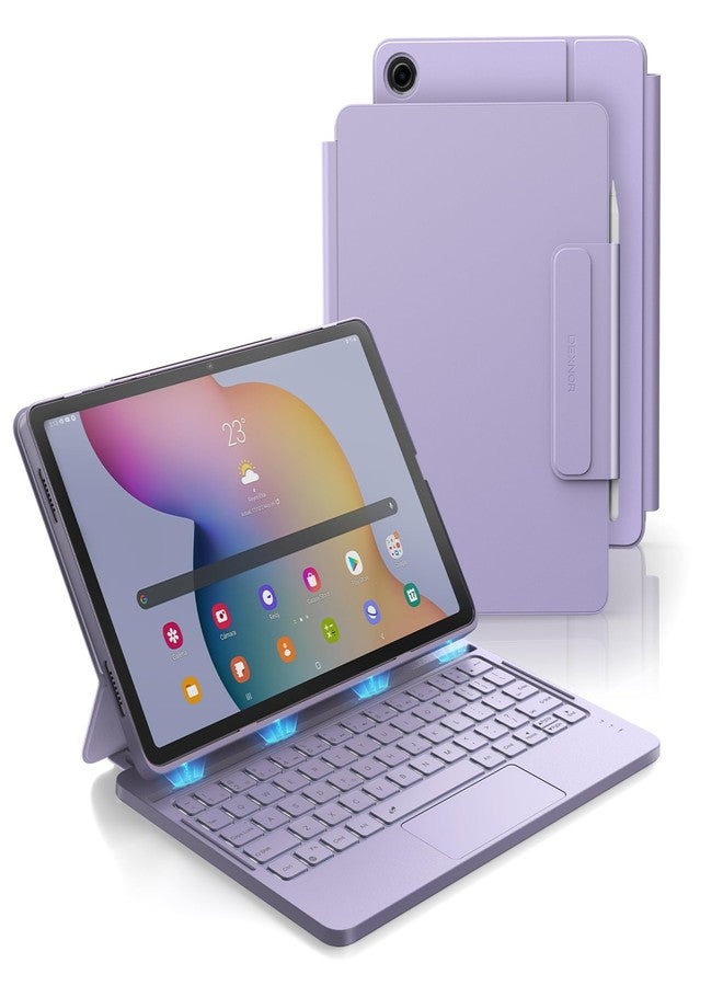 Dexnor for Samsung Galaxy Tab A9+ Plus Case with Keyboard, Ultra-light Magnetic Folio Keyboard Cover with Multi-touch Trackpad Backlit Stylus Holder for 11" Samsung Galaxy Tab A9+ Plus (2023), Purple - Image 1