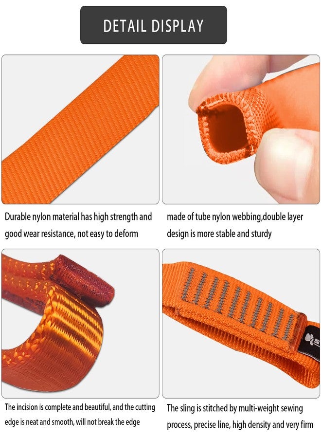 S.E.PEAK SEPEAK 25mm Nylon Tubular Webbing 1-Inch, 29kN/6520lbs, UIAA Certified Webbing Straps,3pc,12inch,Orange - Image 3