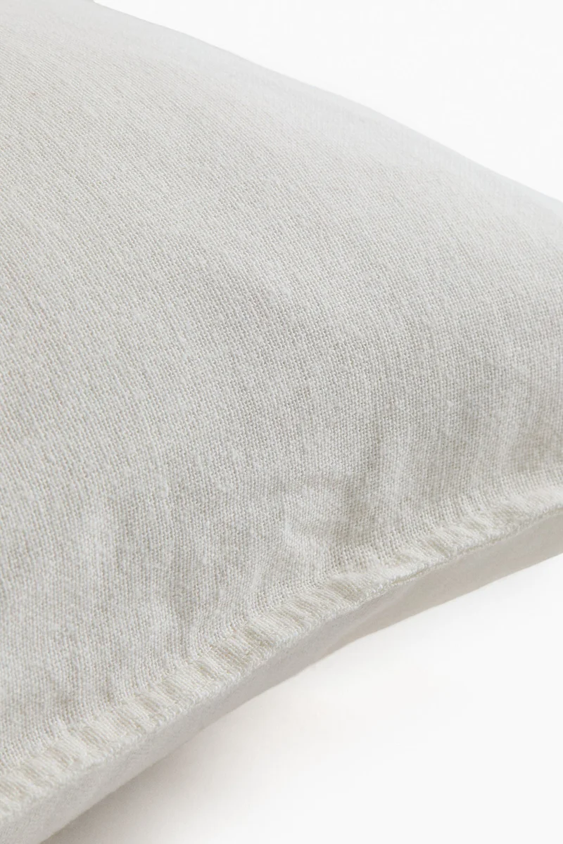 اتش اند ام غطاء وسادة من الكتان الممزوج