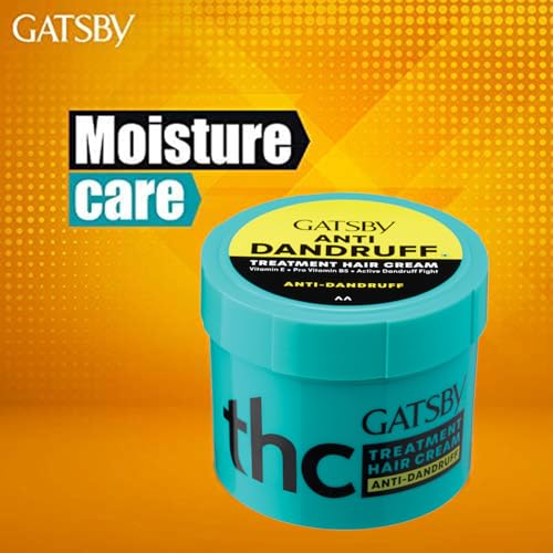 GATSBY كريم شعر غاتسبي للعلاج - مضاد للقشرة، يحتوي على عوامل ترطيب، فيتامين E و برو فيتامين B5، غير لزج، غير دهني، عطر حمضي حار منعش، 250 جرام - Image 4