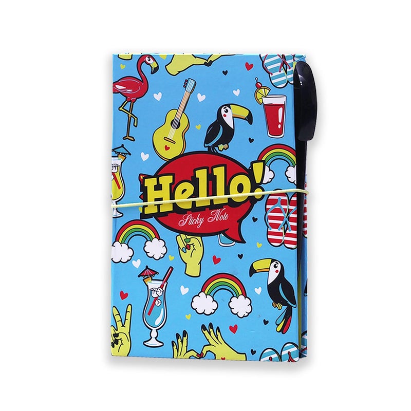 Moaae Mopo MOMP Note Pad/Memo Book with Sticky Notes & Clip Holder with Pen for Gifting - Image 1