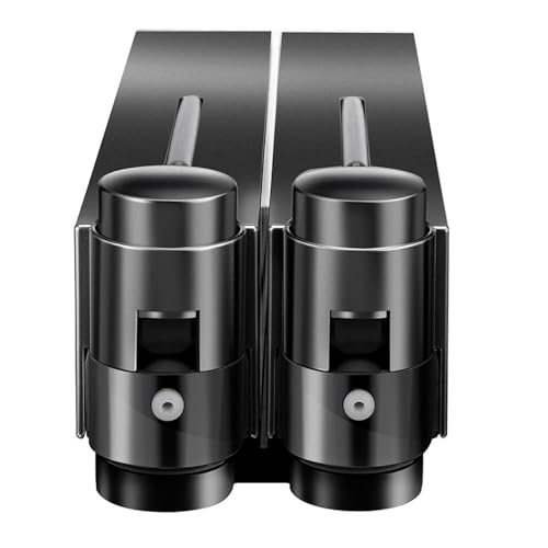BATH GURU ABS Wall-Mounted Manual Soap Dispenser, Soap Dispenser for Wash Basin | Kitchen Sink | Bathroom | Kitchen 420 Ml Black (Two Chamber) - Image 3