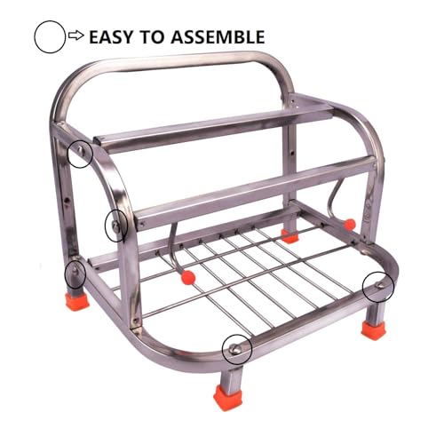 VK15 COLLECTION Stainless 4 in 1 Chakla Belan Stand, Rolling Pin Board Holder, Kitchen Accessories Utensil Racks Items, Rolling Pin Board Holder Wall Mount Stand & Kitchen - Image 5