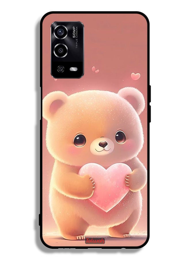 Tolwak Oppo A55 4G Protective Case Cover Cute Little Panda Holding Heart - Image 2