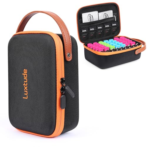 Luxtude Flash Drive Case with Labels, USB Storage Case, 49 Slots Thumb Drive Cases, USB Organizer Cases for Samsung,for Sandisk, Memory Stick, Medium - Image 1
