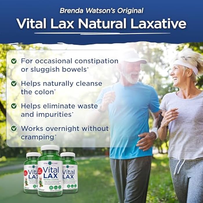 Vital Planet - Vital Lax Natural Laxative Cleanse Supplement for Occasional Constipation, with Magnesium Hydroxide, Slippery Elm, Aloe, and Triphala to Support Bowel Regularity 100 Capsules - Image 4